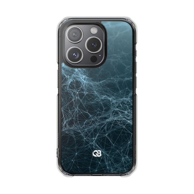 Teal Impact MagSafe Phone Case for iPhone - Arctic Neural Mesh