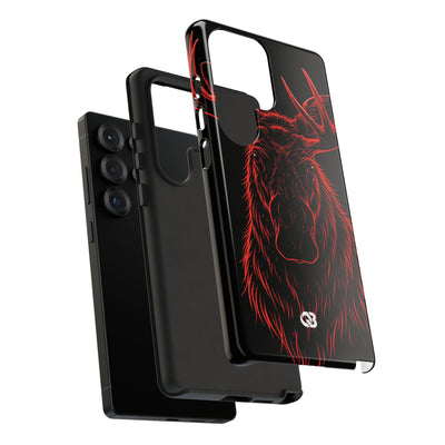 Nordic Moose Contour · Tough Phone Case for Samsung · Red