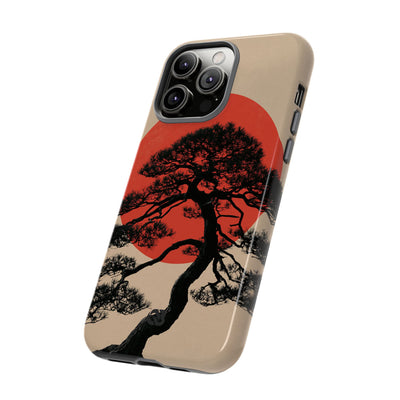 Crimson Pine Solitude · Tough Phone Case for iPhone · Beige
