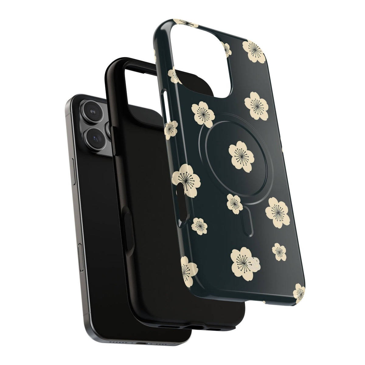 Midnight Sakura Bloom · Tough 2.0 Magnetic Phone Case for iPhone · Black