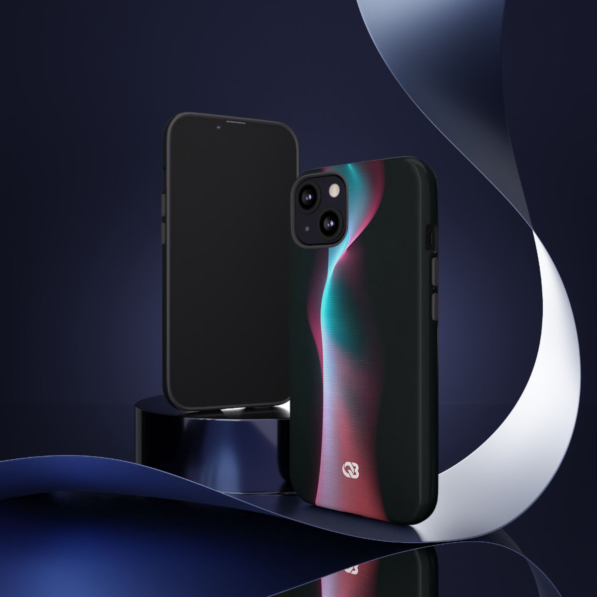 Neon Pixel Flow · Tough Phone Case for iPhone · Black