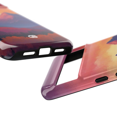 Crimson Mountain Dusk · Tough Custodia per Google Pixel