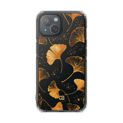 Gilded Ginkgo · Clear Impact Magnetic Phone Case for iPhone · Gold