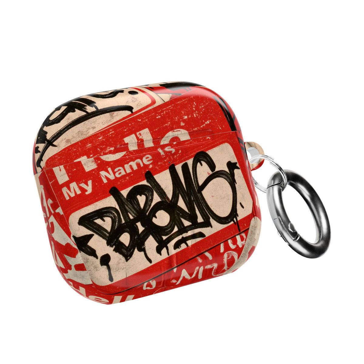 Slap Tag Collage · Hard Case for AirPods & AirPods Pro · Red