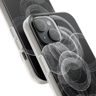 Black Lite Phone Case for iPhone - Kinetic Wireframe Orbit