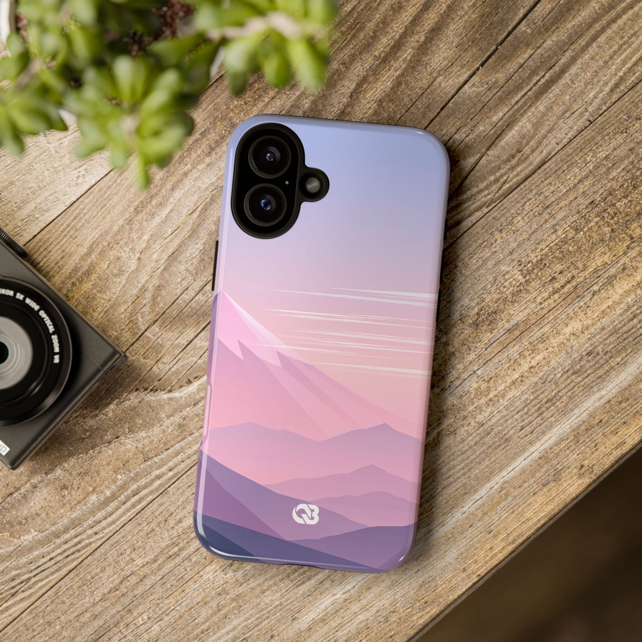 Purple Tough Phone Case for iPhone - Lavender Alpine Dawn