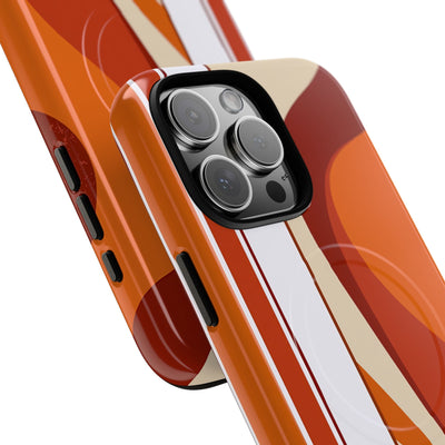 Orange Tough 2.0 Magsafe Phone Case for iPhone - Terracotta Metro Line