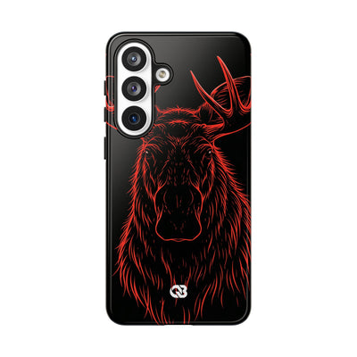 Crimson Horizon Moose · Tough Phone Case for Samsung · Black