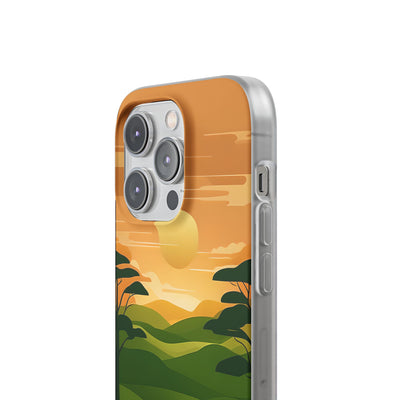 Verdant Horizon Sun · Soft Phone Case for iPhone