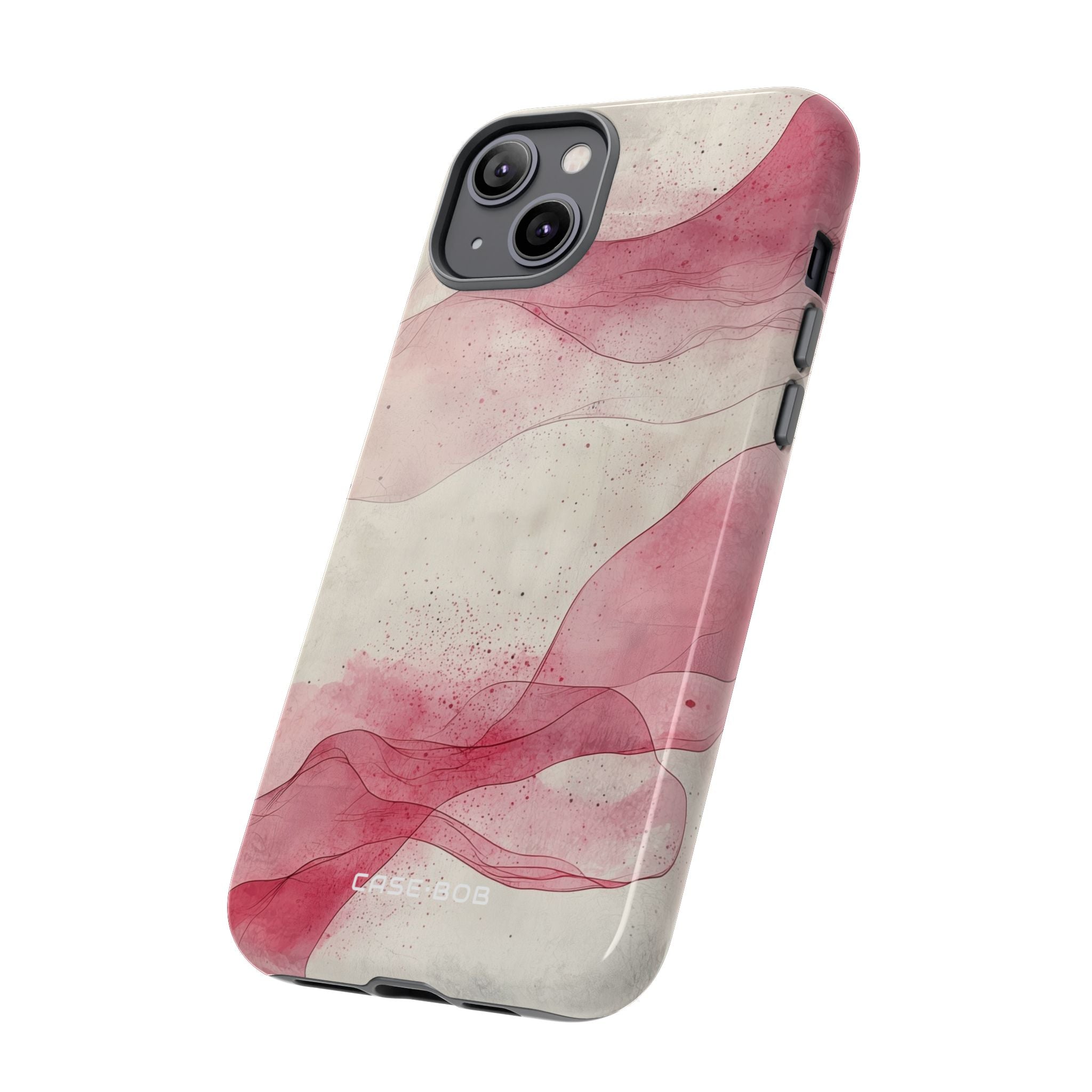 Crimson Waves iPhone 14 Plus Case - Tough
