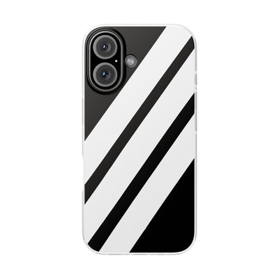 Obsidian White Bars · Soft Handyhülle für iPhone