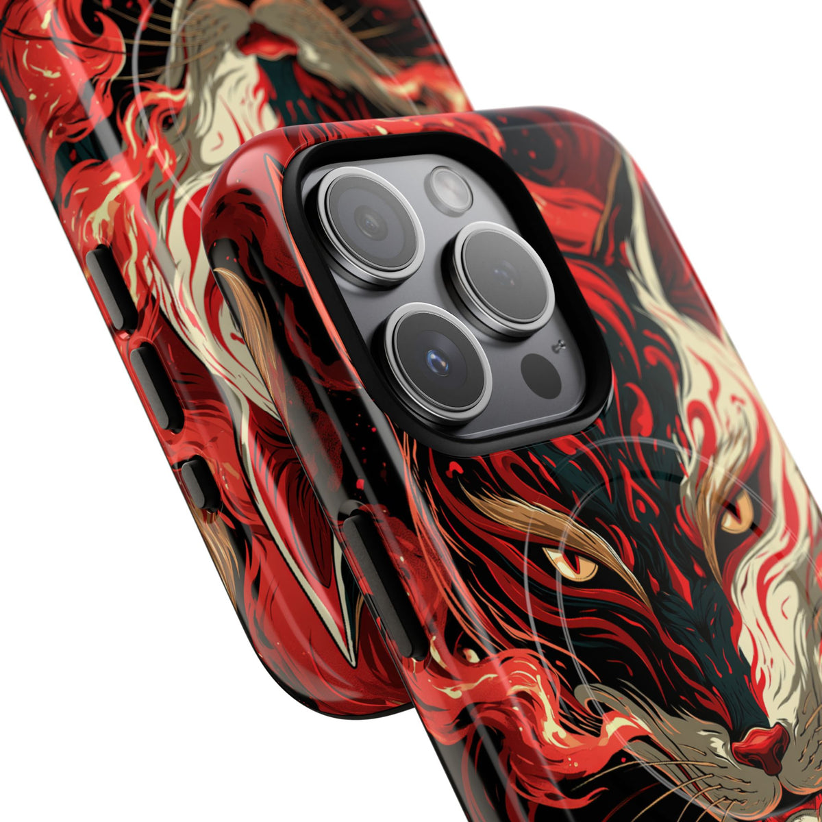 Crimson Kitsune Spirit · Tough 2.0 Magnetic Phone Case for iPhone · Red
