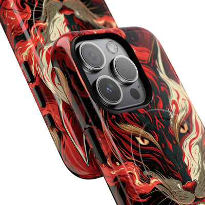 Crimson Kitsune Spirit · Tough 2.0 Magnetic Phone Case for iPhone · Red
