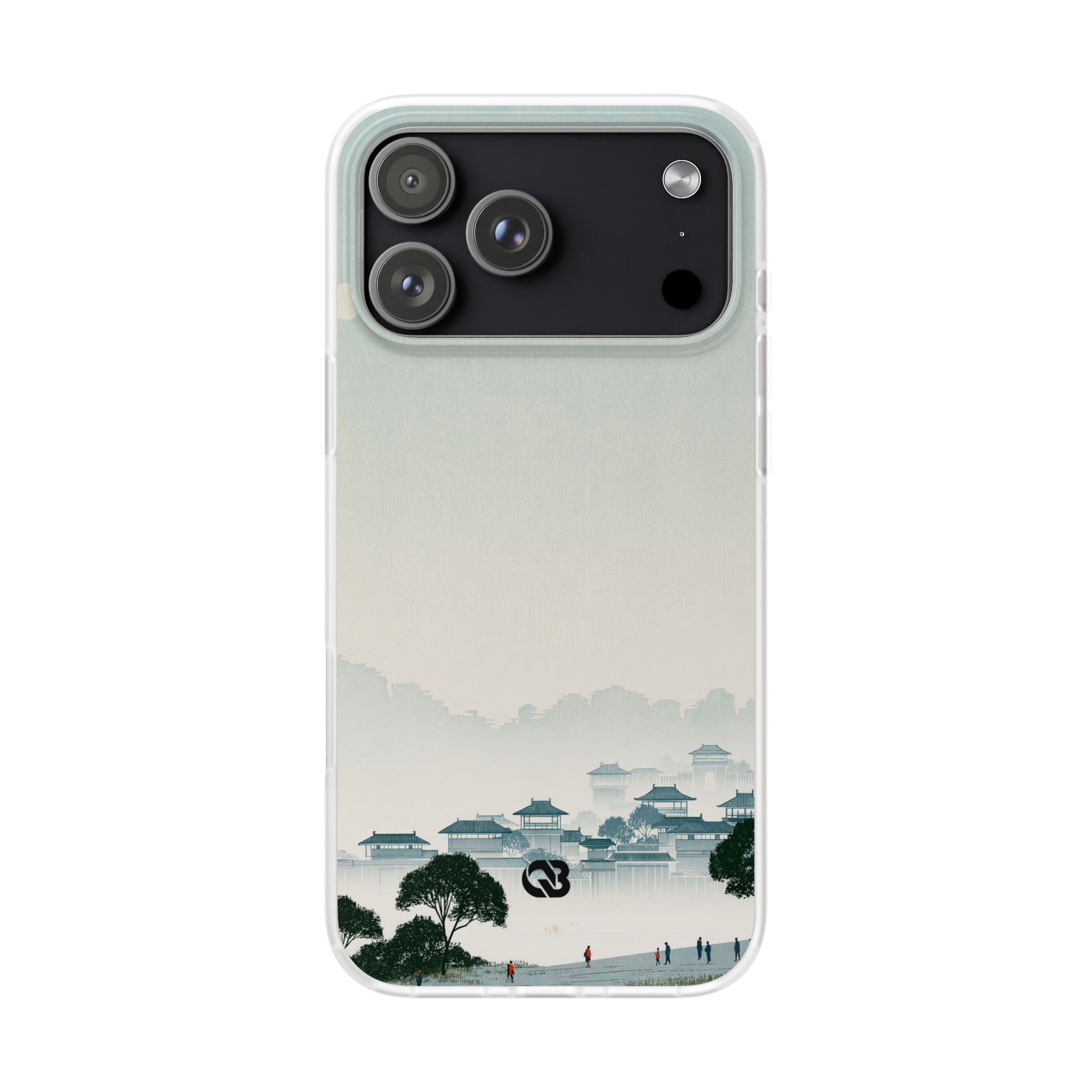 Blue Lite Phone Case for iPhone - Mist Valley Pagoda