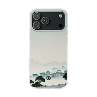 Blue Lite Phone Case for iPhone - Mist Valley Pagoda