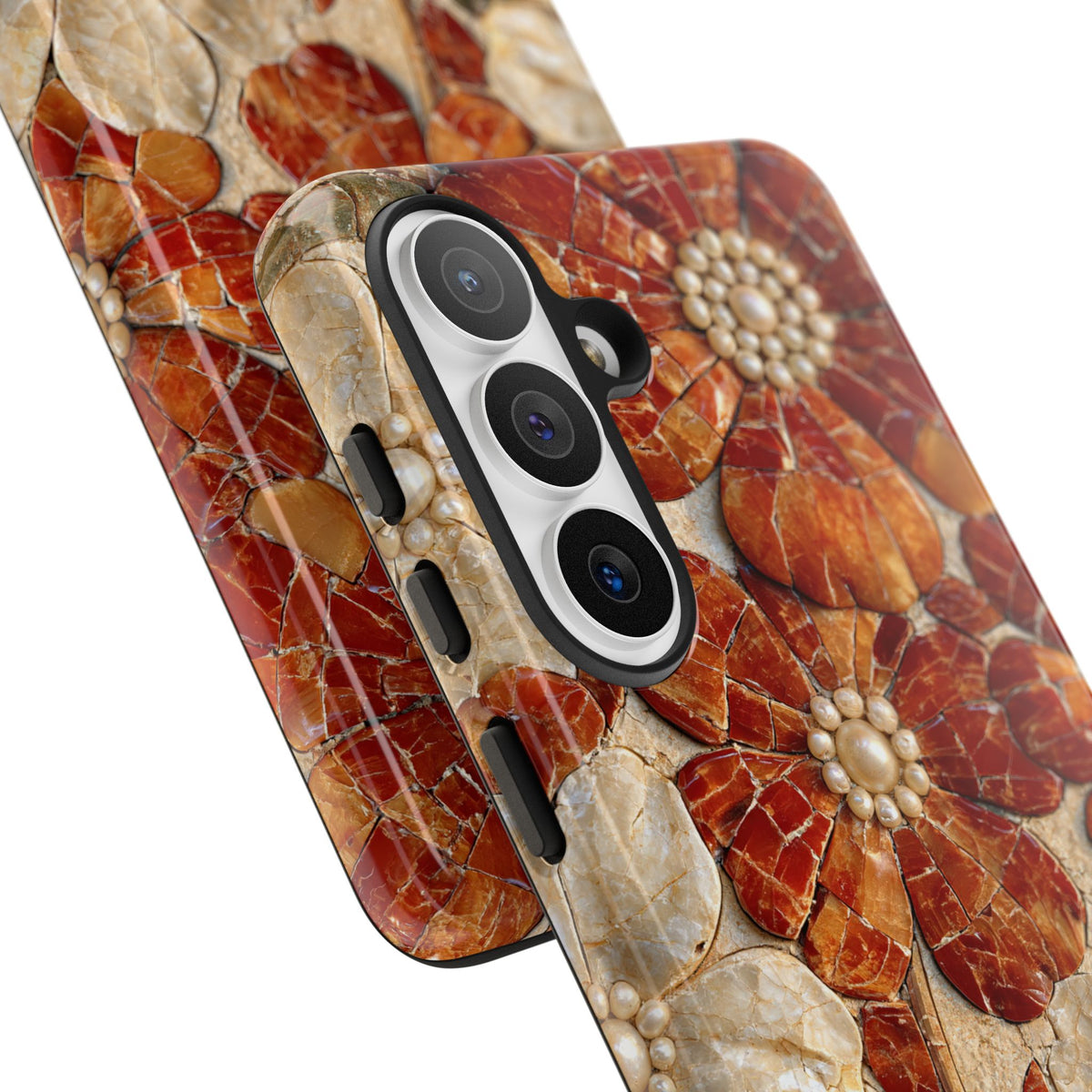 Carnelian Pearl Bloom · Tough Phone Case for Samsung · Orange
