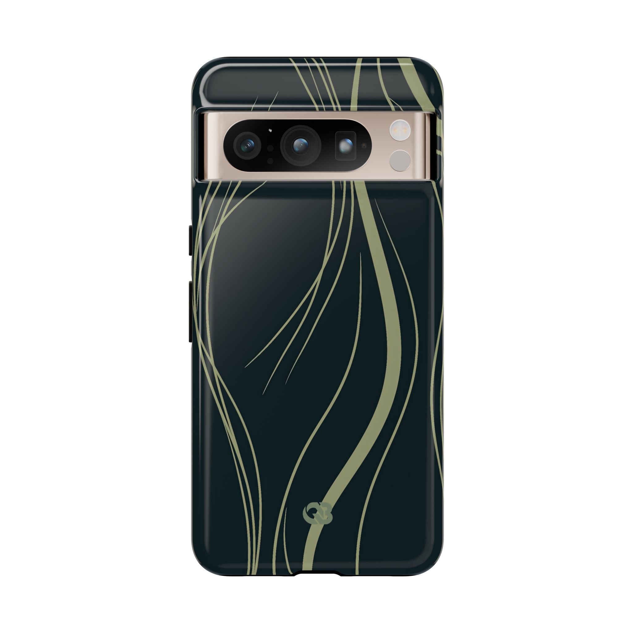 Green Tough Phone Case for Google Pixel - Obsidian Sage Flow