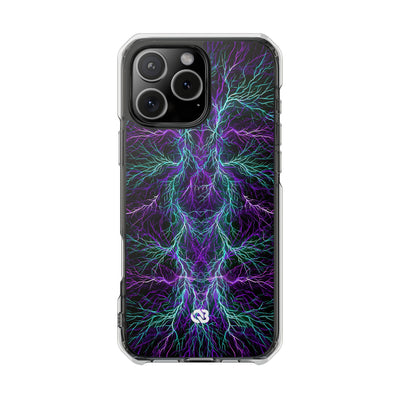 Electric Plasma Arbor · Clear Impact Magnetic Phone Case for iPhone · Purple