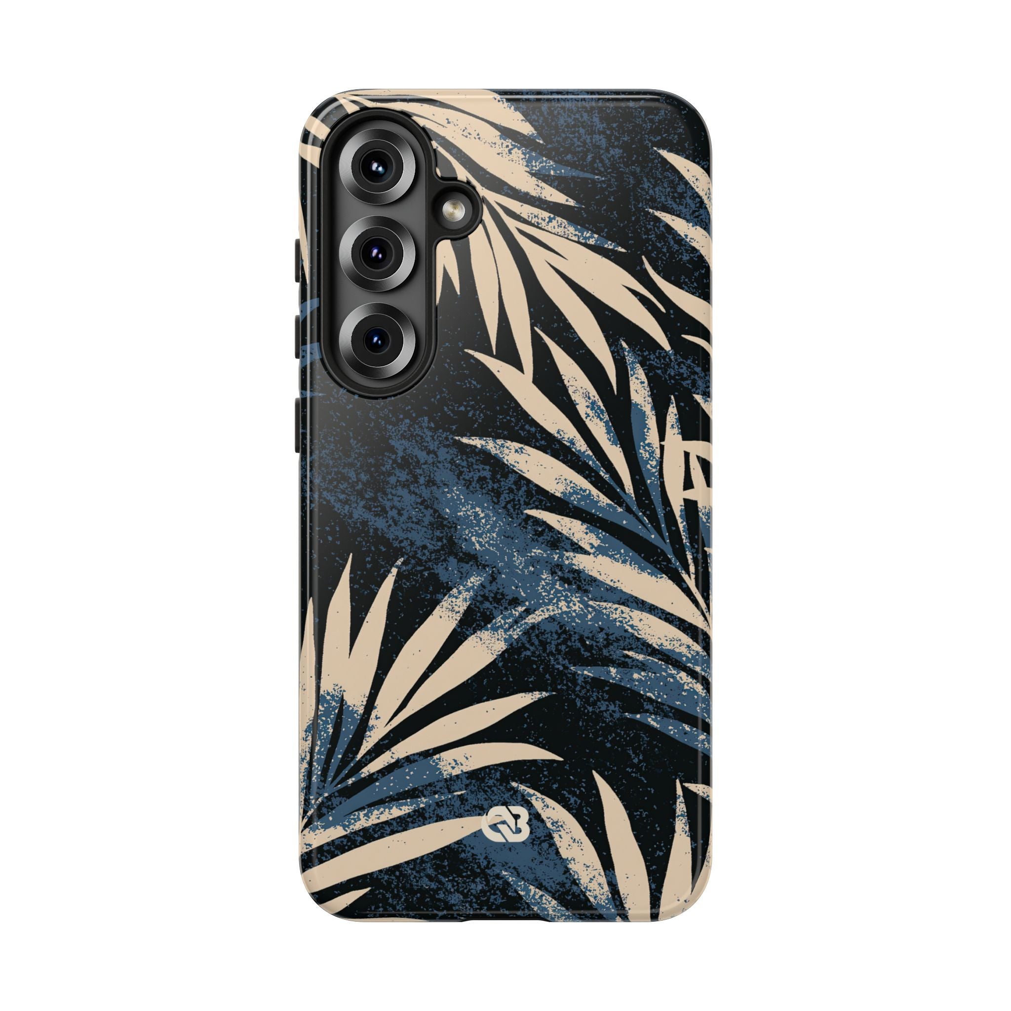 Blue Tough Phone Case for Samsung - Midnight Indigo Palm
