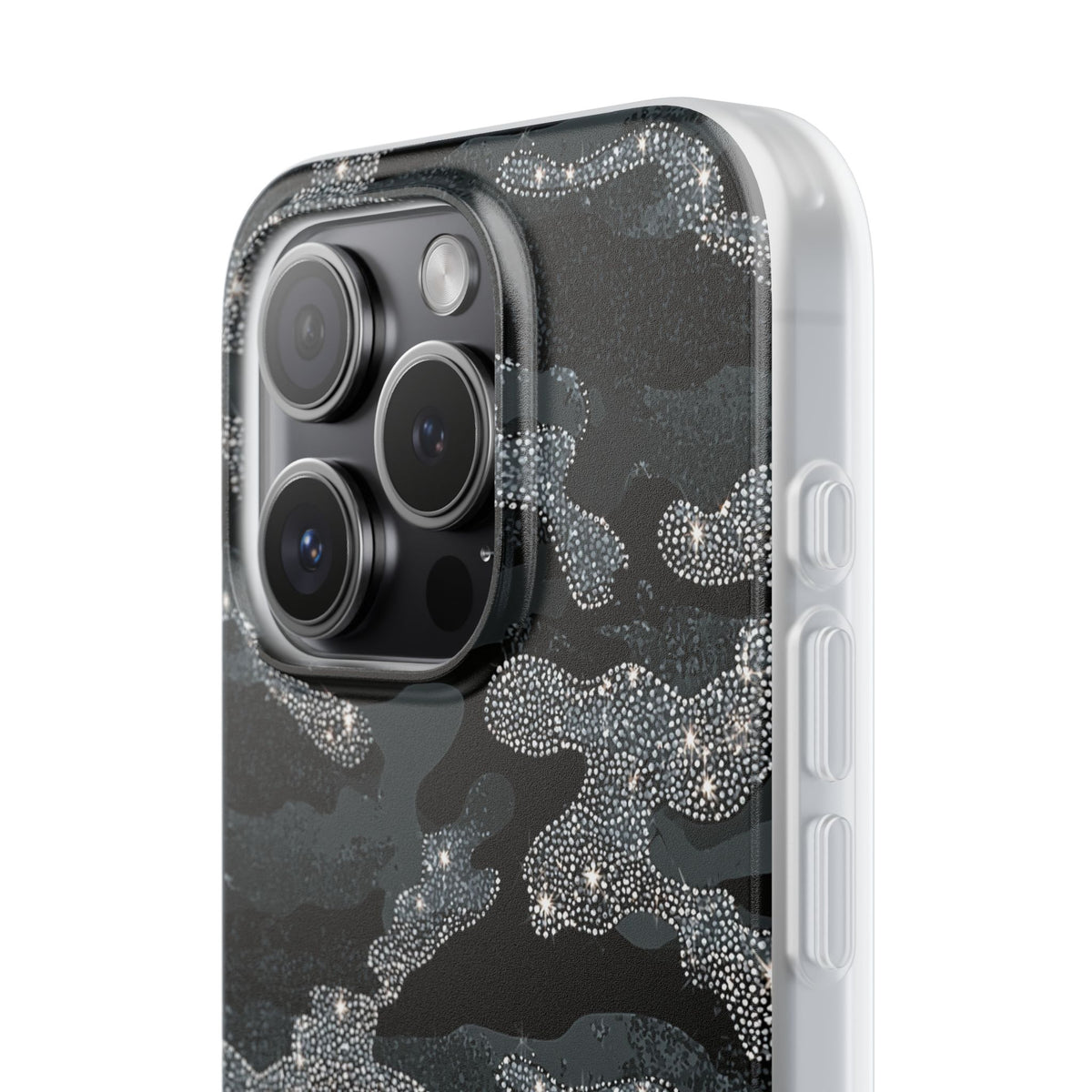 Glitter Shadow Camo · Lite Phone Case for iPhone ·  Black