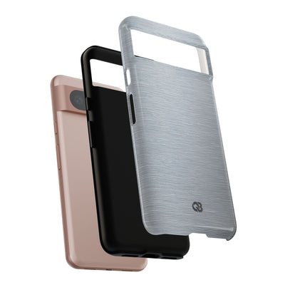 Silver Tough Phone Case for Google Pixel - Satin Chrome Grain