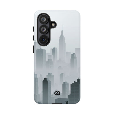 Grey Tough Phone Case for Samsung - Steel Mist Skyline