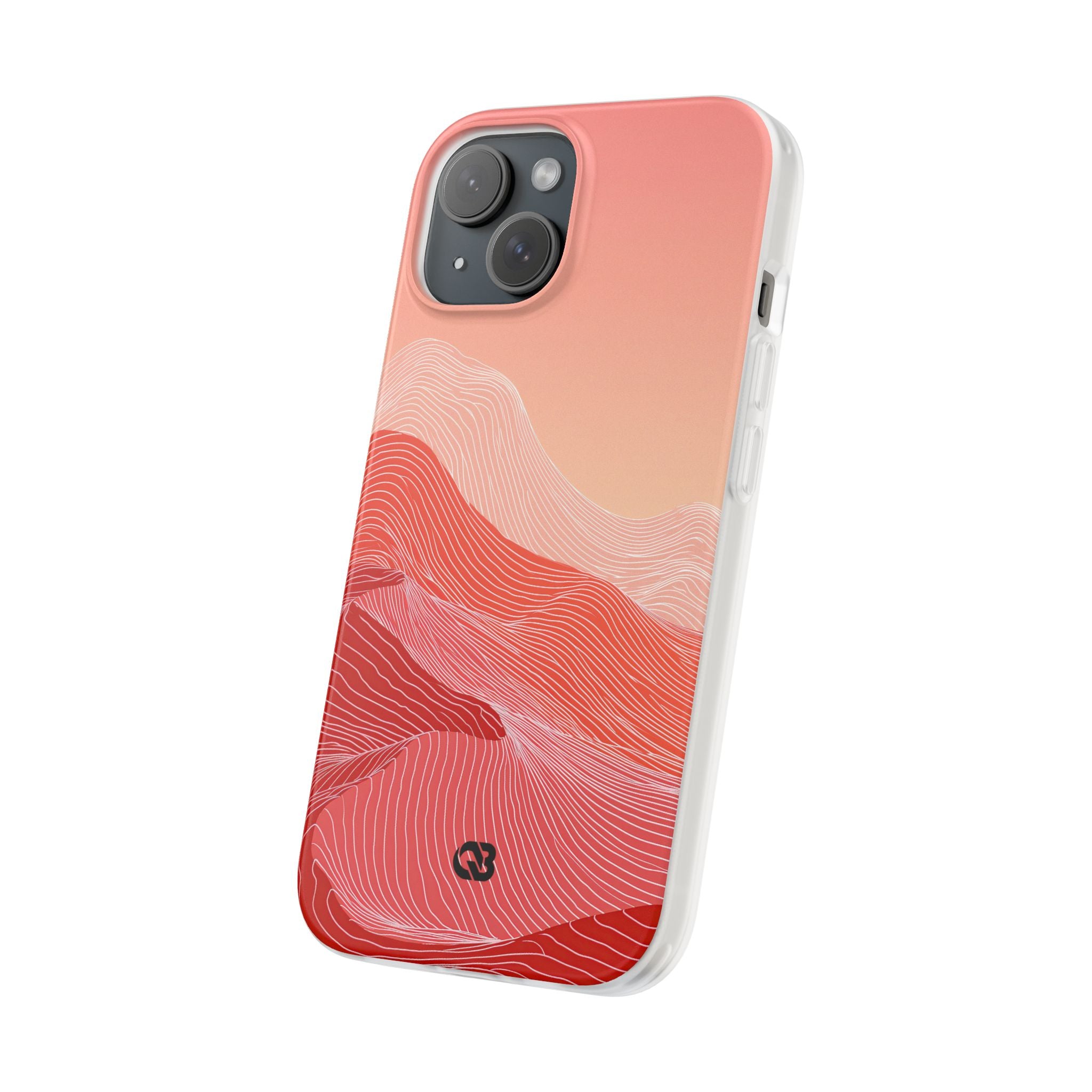 Red Lite Phone Case for iPhone - Crimson Ridge Contour