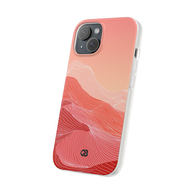 Red Lite Phone Case for iPhone - Crimson Ridge Contour