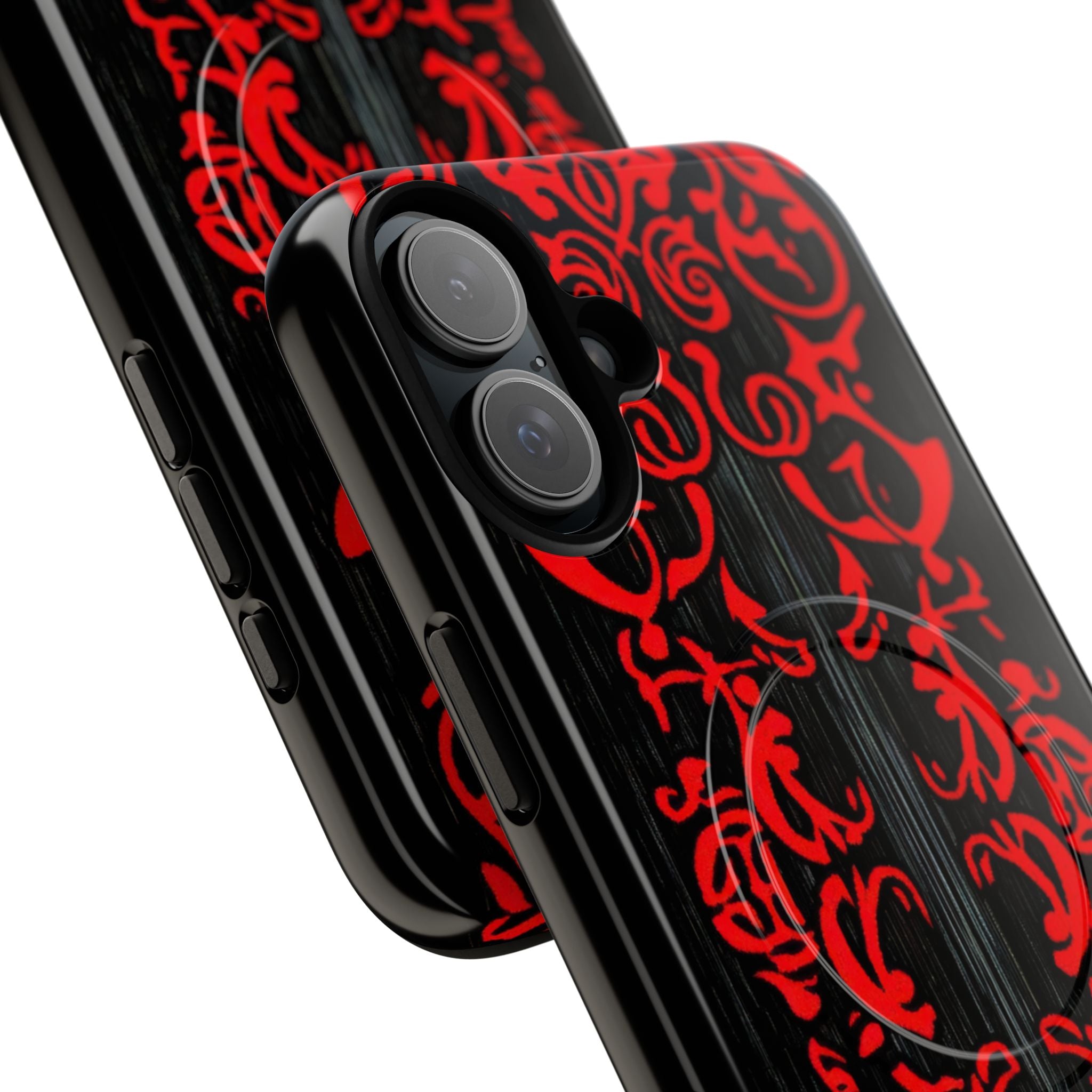 Crimson Spiral iPhone 16 Plus Case - Tough+