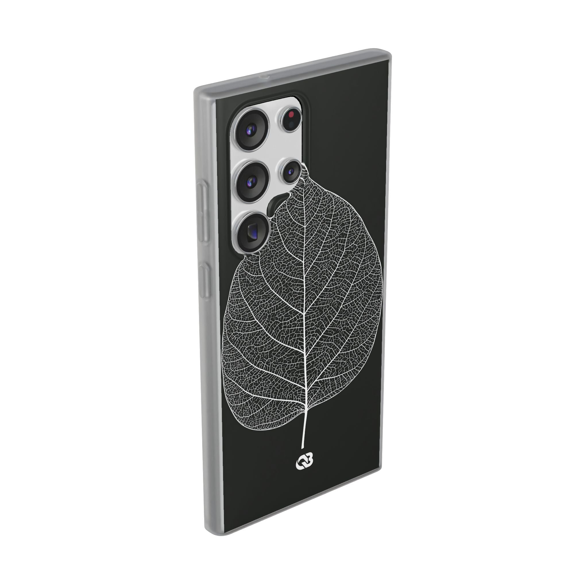 Black Lite Phone Case for Samsung - Bleached Leaf Lattice