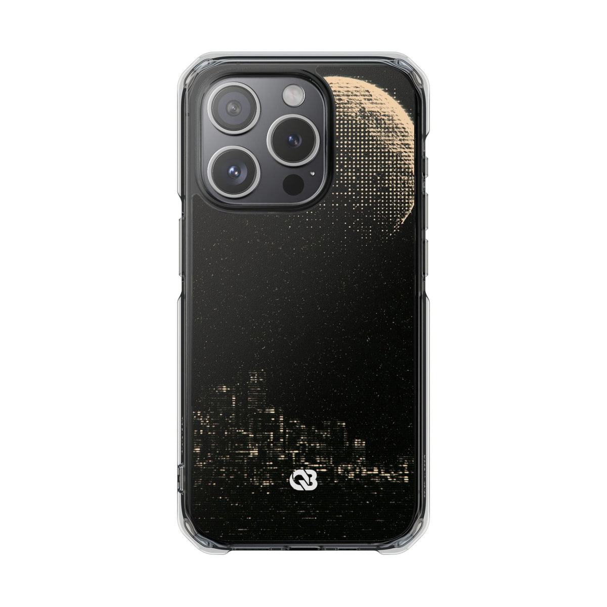 Lunar Metropolis Nocturne · Clear Impact Magnetic Phone Case for iPhone ·  Black