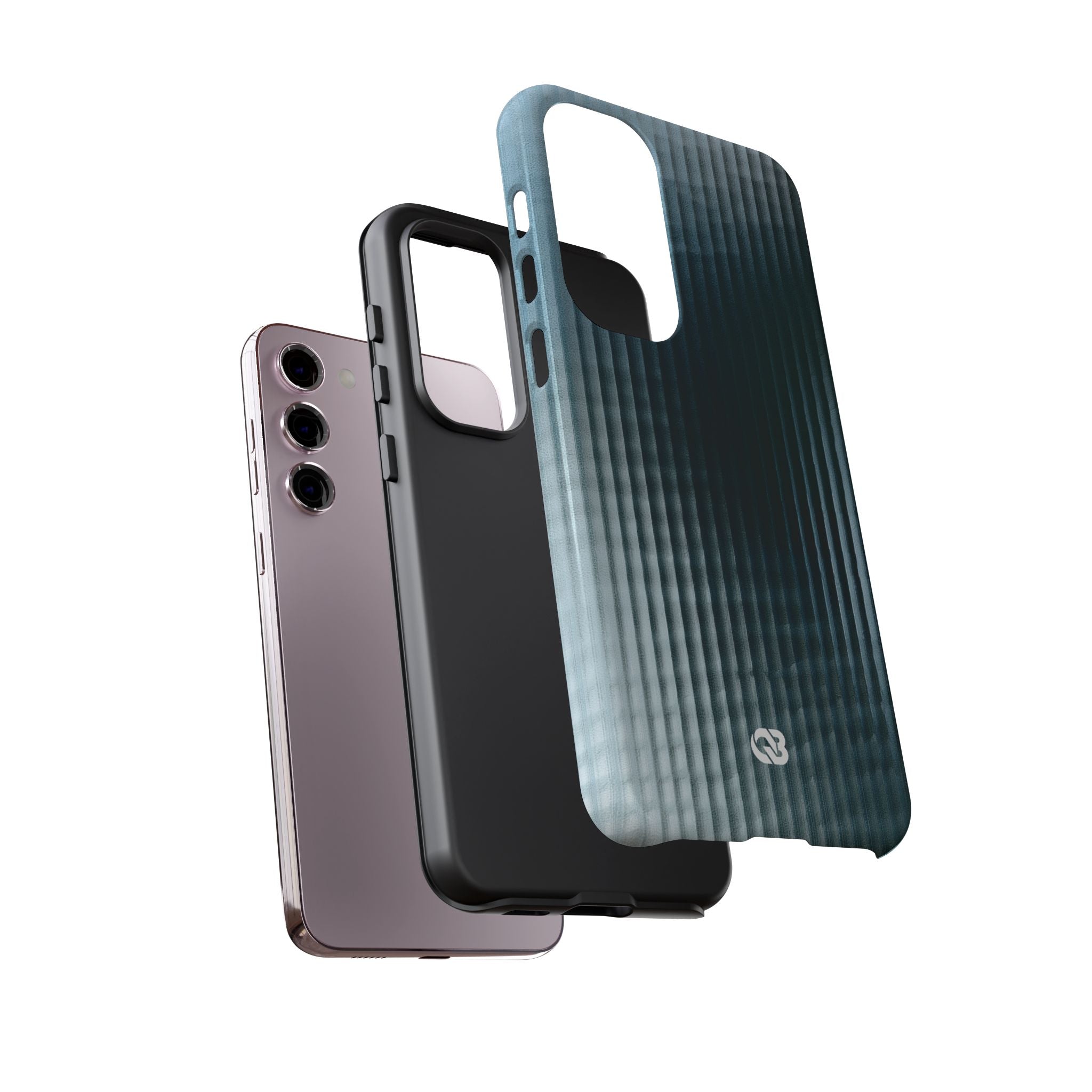 Blue Tough Phone Case for Samsung - Glacial Reeded Glass