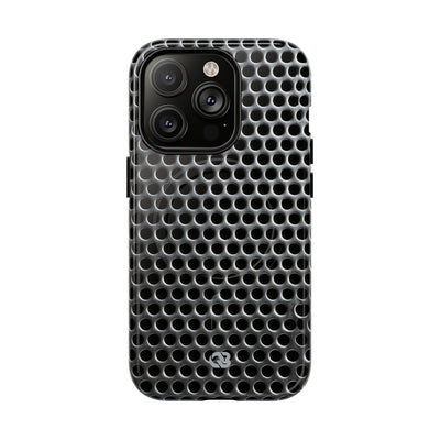 Silver Tough 2.0 Magsafe Phone Case for iPhone - Brutalist Steel Mesh