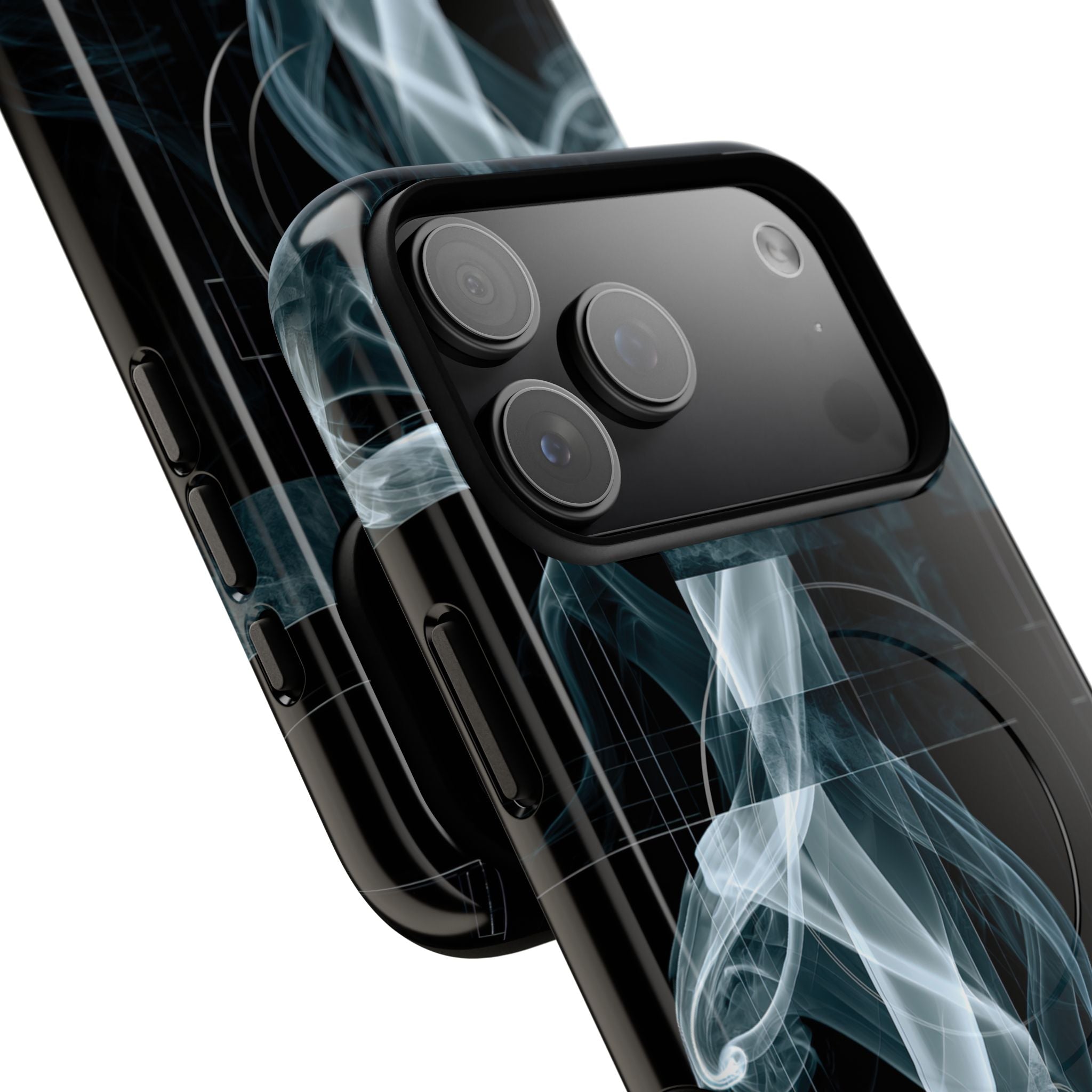 Black Tough 2.0 Magsafe Phone Case for iPhone - Arctic Vapor Grid