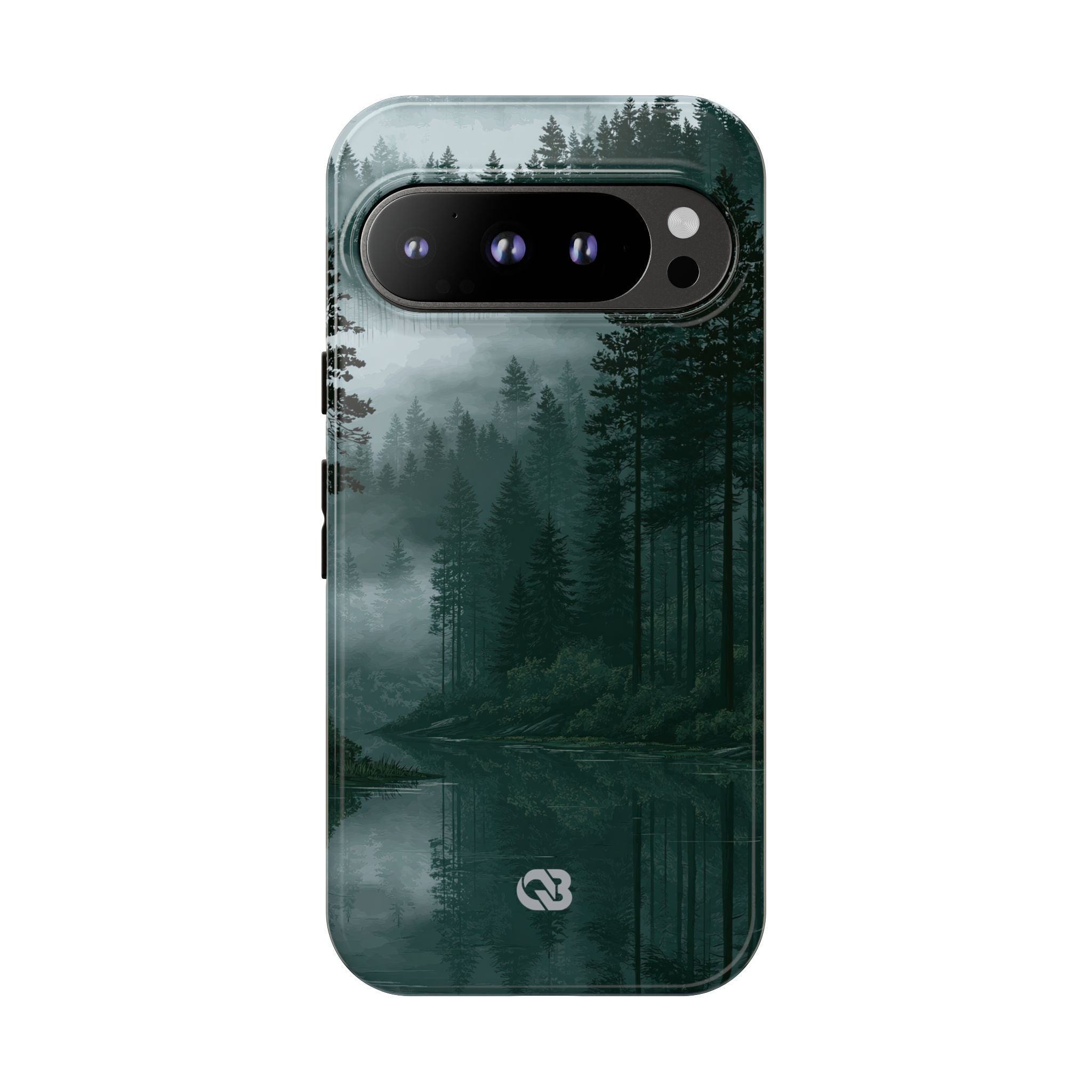 Green Tough Phone Case for Google Pixel - Misty Evergreen Mirror