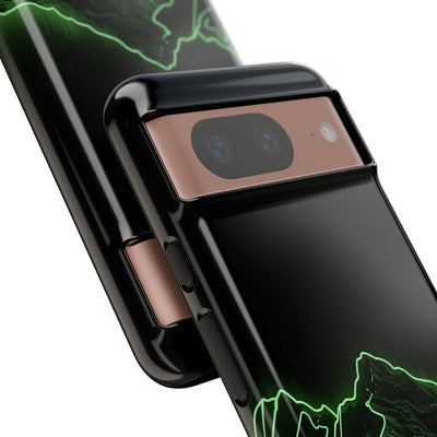 Nordic Mountain Contour · Tough Phone Case for Pixel ·  Black