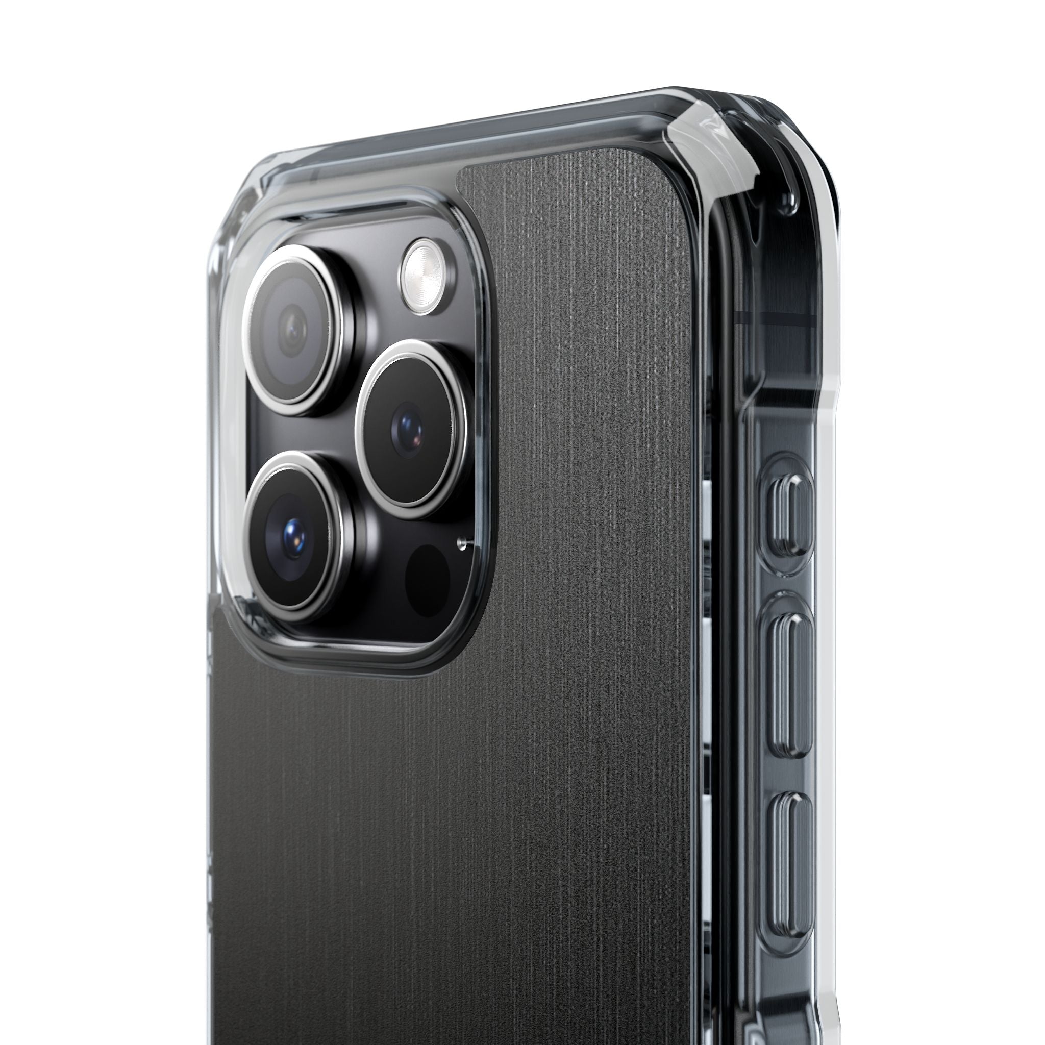 Black Impact MagSafe Phone Case for iPhone - Brushed Obsidian Slate