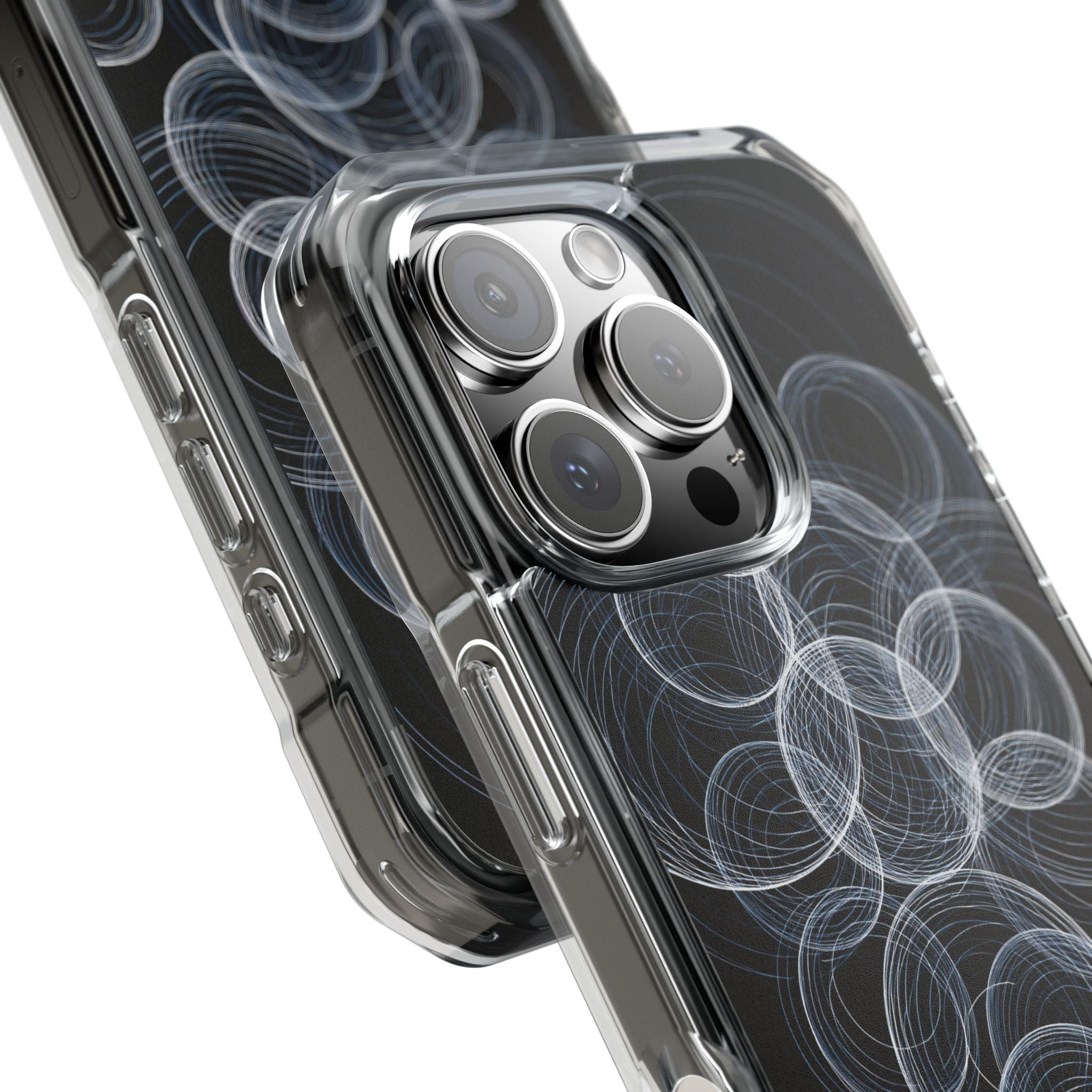 Black Impact MagSafe Phone Case for iPhone - Frosted Ring Matrix