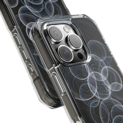 Black Impact MagSafe Phone Case for iPhone - Frosted Ring Matrix