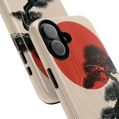 Beige Tough 2.0 Magsafe Phone Case for iPhone - Kyoto Crimson Pine