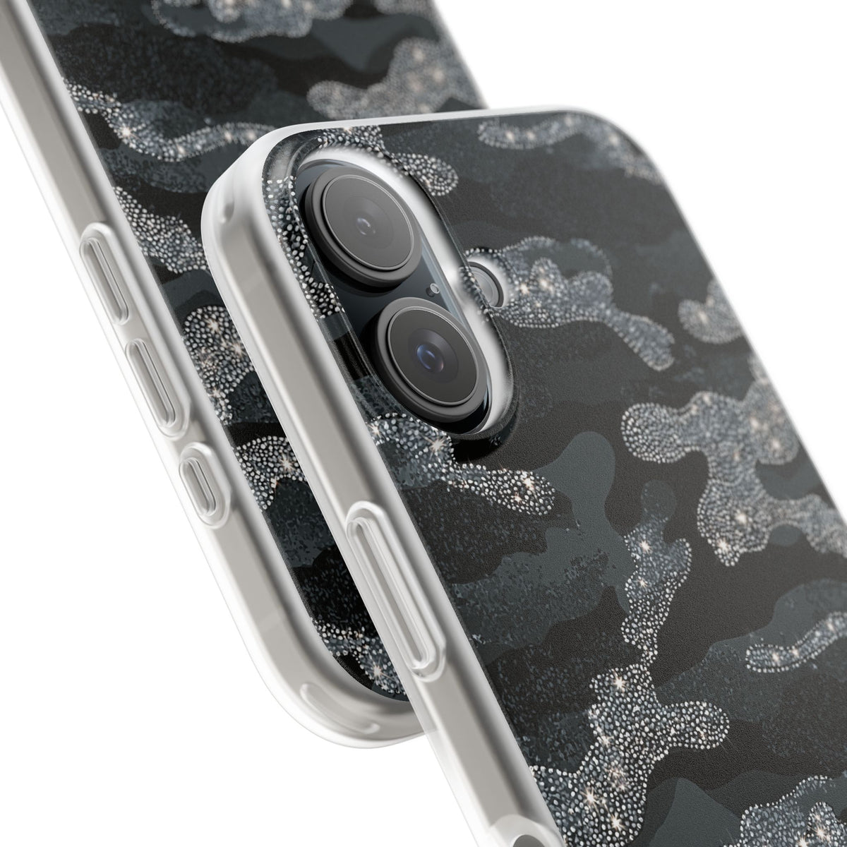 Glitter Shadow Camo · Lite Phone Case for iPhone ·  Black