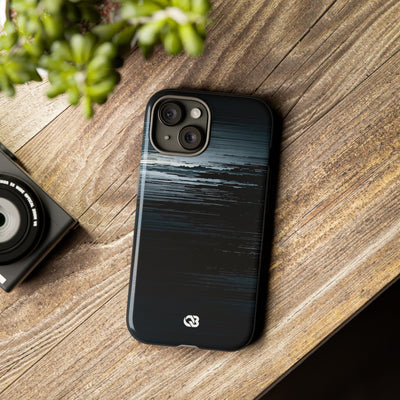 Black Tough Phone Case for iPhone - Frozen Signal Glitch