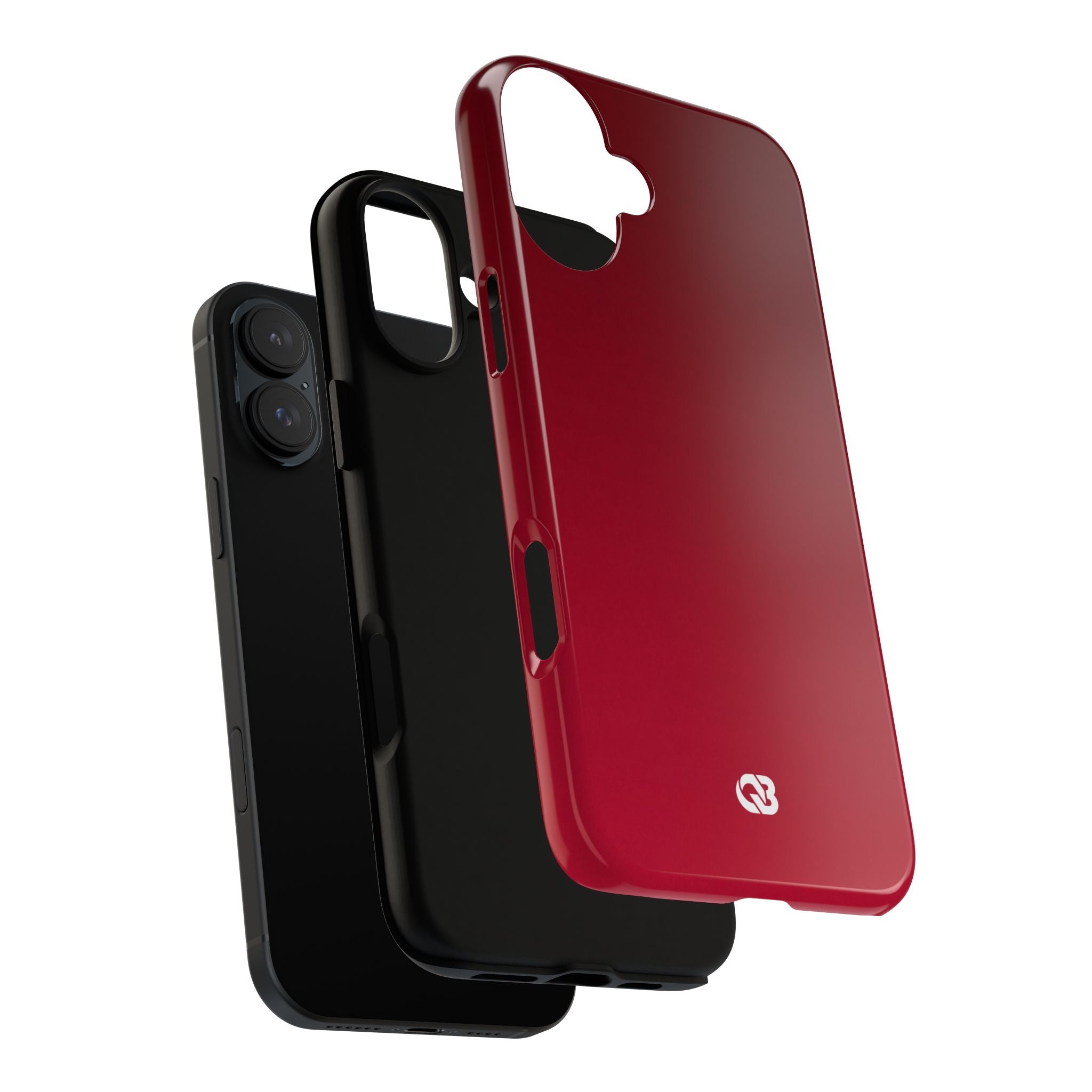 Red Tough Phone Case for iPhone - Crimson Velvet Fade