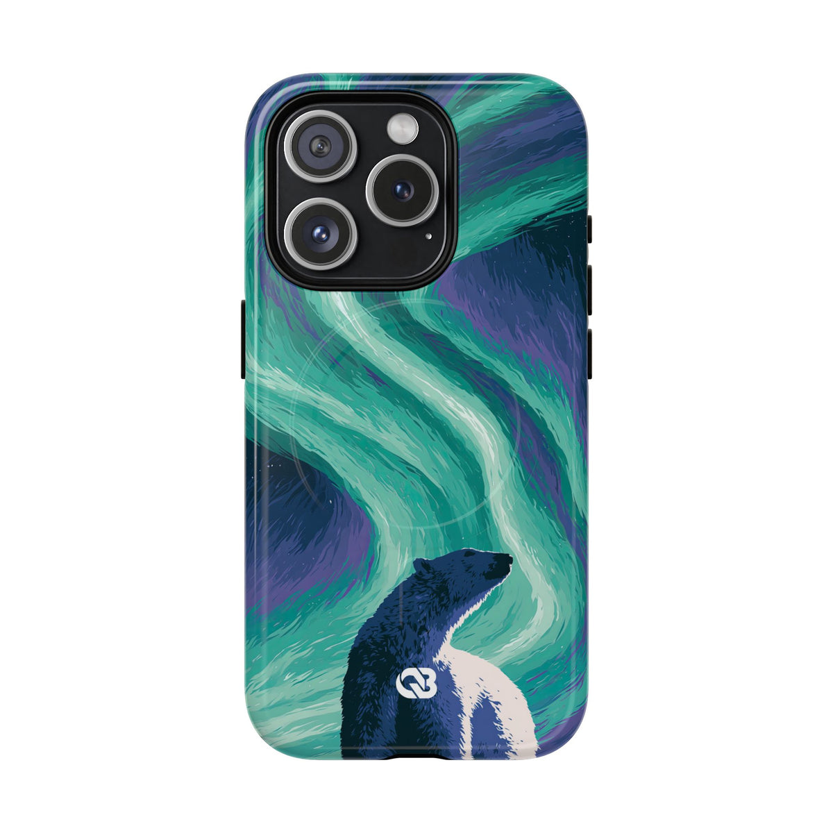 Arctic Aurora Bear · Tough 2.0 Magnetic Phone Case for iPhone · Teal