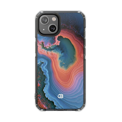 Luminous Resonance · Clear Impact Magnetic Phone Case for iPhone · Blue
