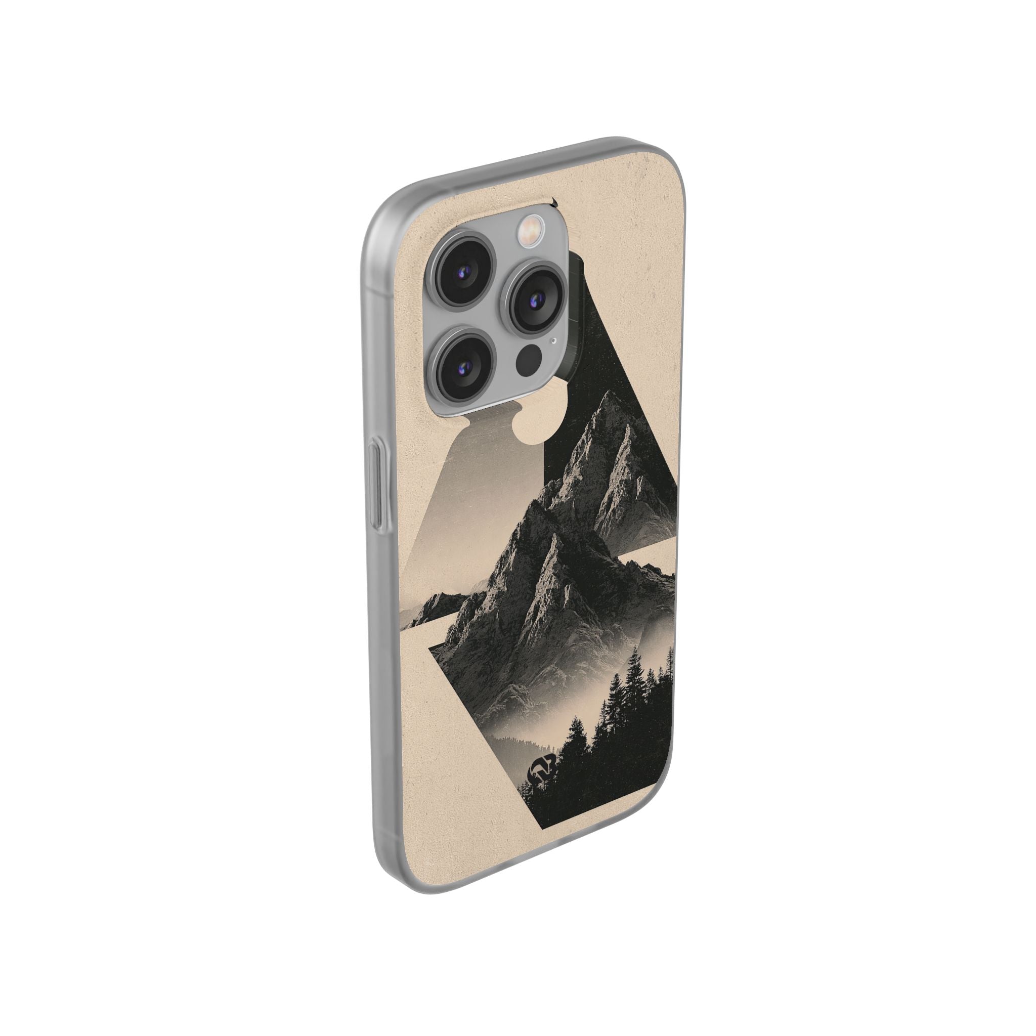 Beige Lite Phone Case for iPhone - Obsidian Summit Parchment