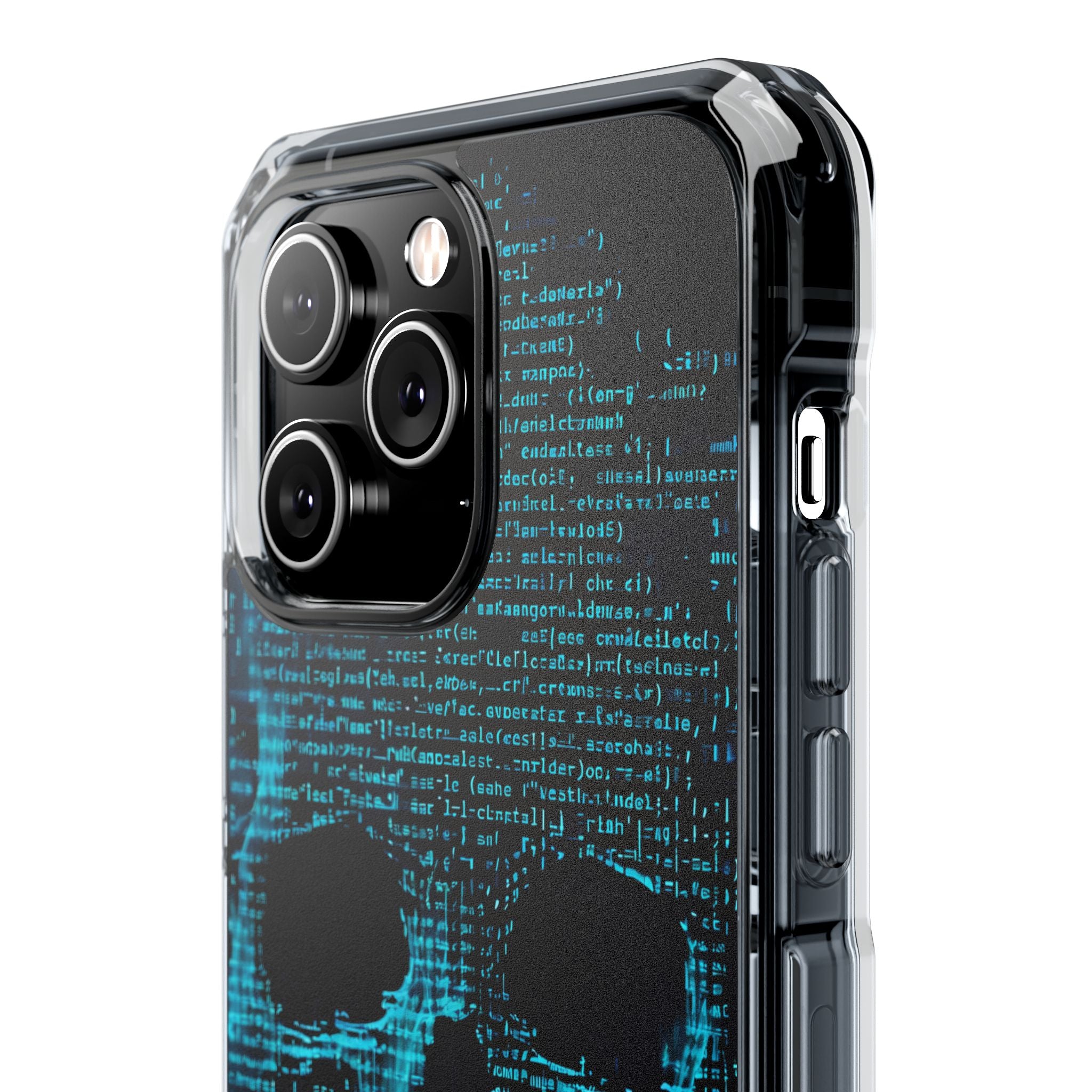 Cyan Glitch Skull · Impact Custodia per iPhone · Magsafe