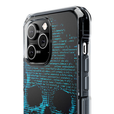 Cyan Glitch Skull · Impact Custodia per iPhone · Magsafe