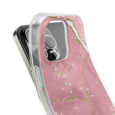 Rose Sparkle Marble · Soft Coque de téléphone pour iPhone