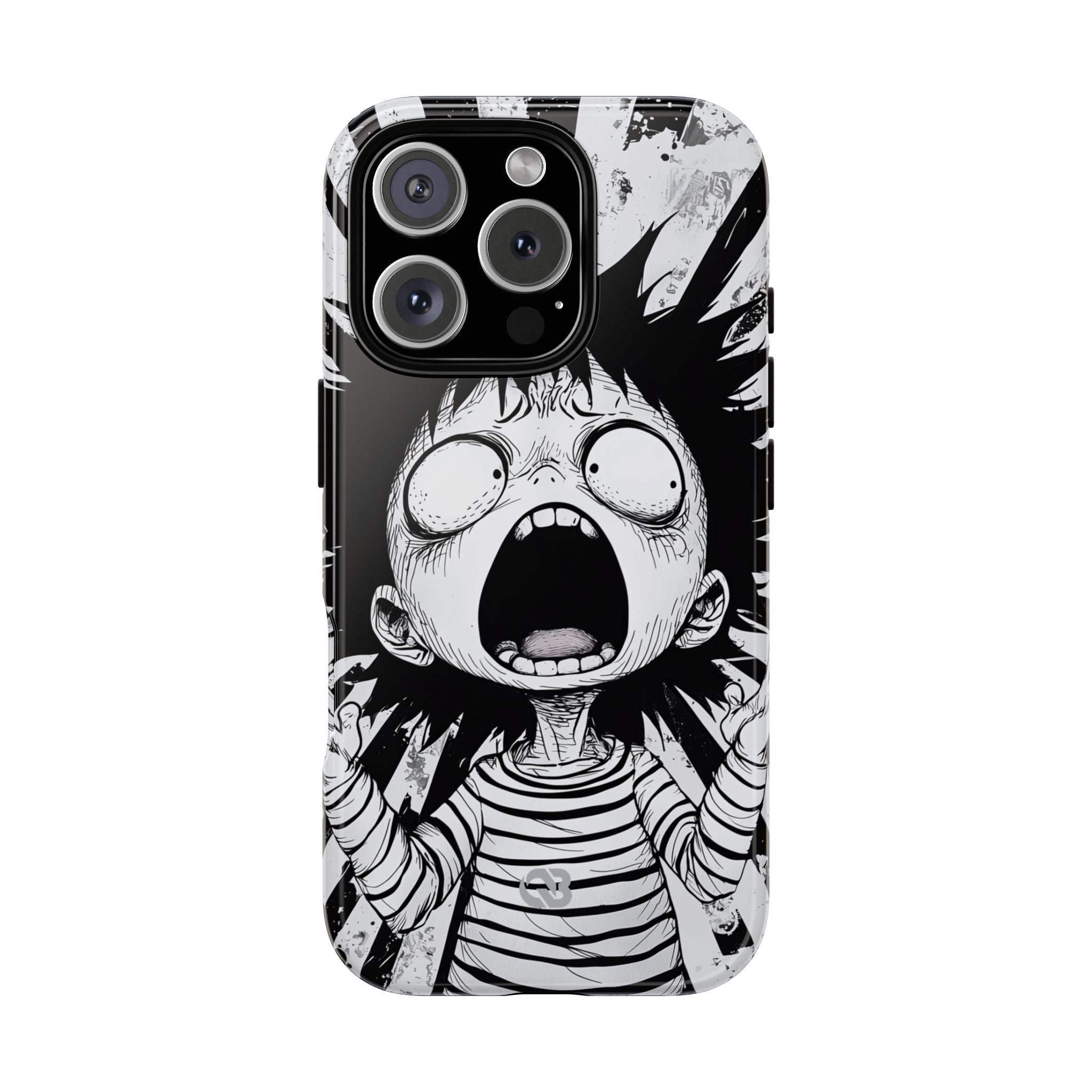 Chaotic Monochrome Scream · Tough Fundas para teléfono para iPhone